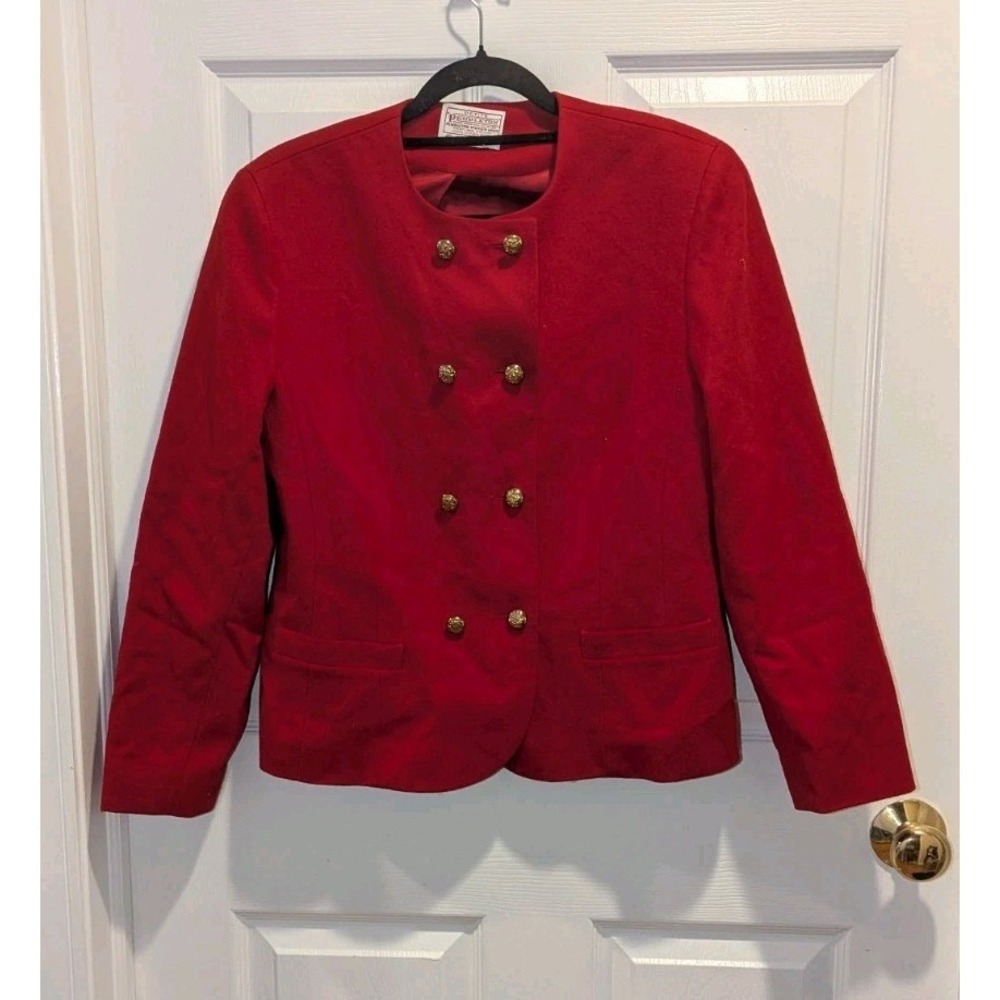 Quiet Luxury Pendleton Made In USA 100%‎ Wool Blazer 8P Old Money Vintage